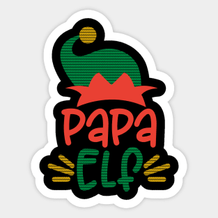 Papa Elf Funny Matching Ugly Sweater Family Christmas Gifts Sticker